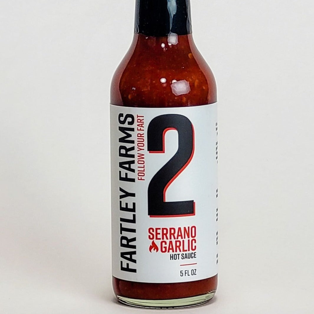 fartley farms 2 serrano garlic hot sauce