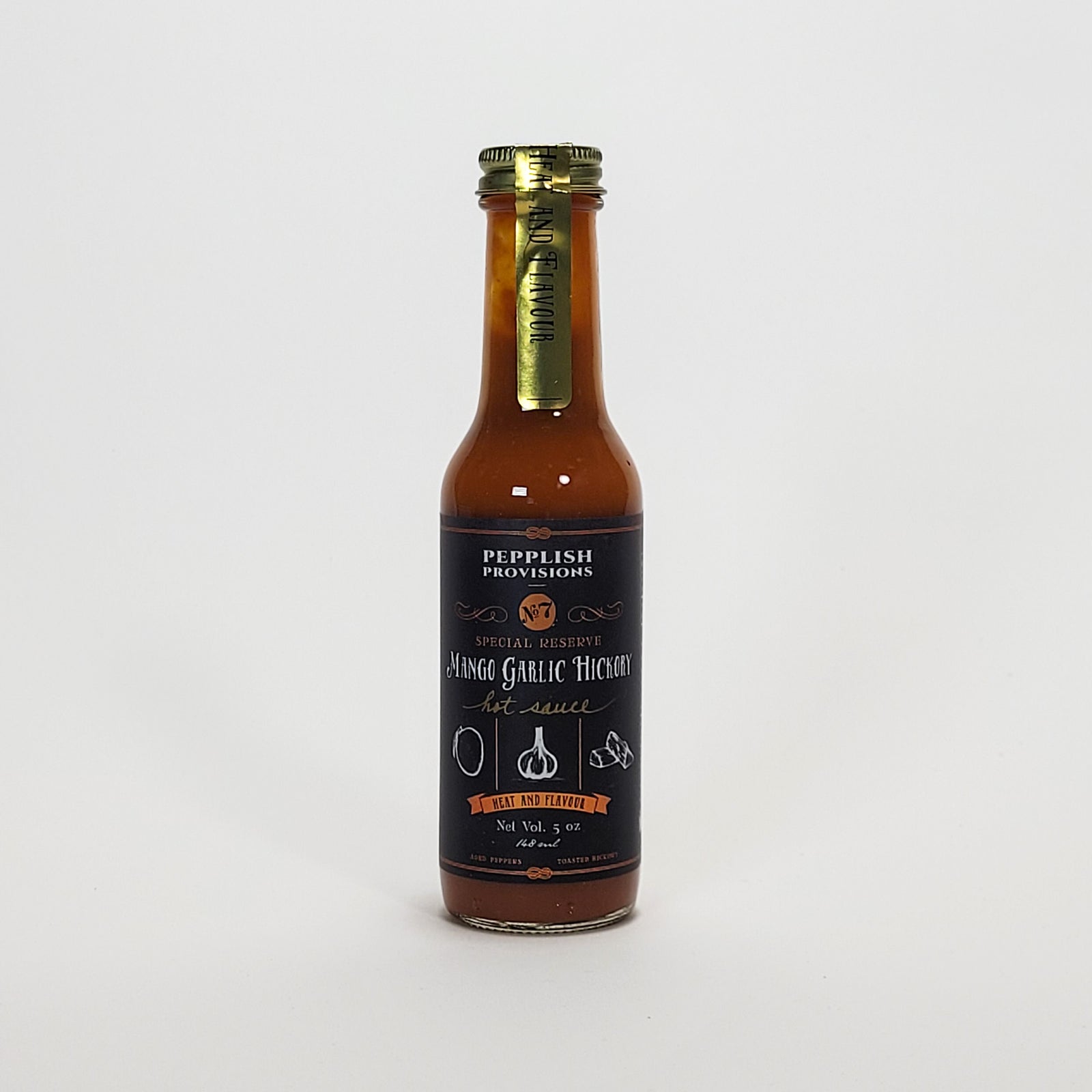 Pepplish Provisions Mango Garlic Hickory hot sauce