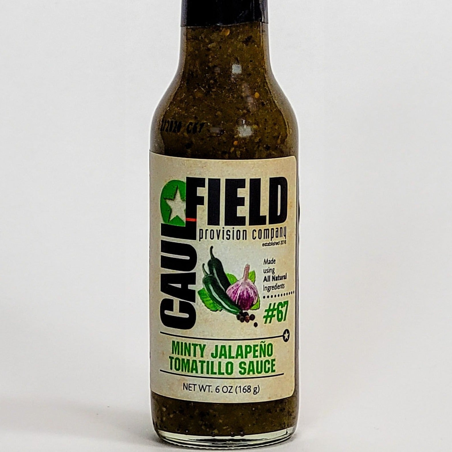 caulfield provisions minty jalapeno tomatillo sauce label