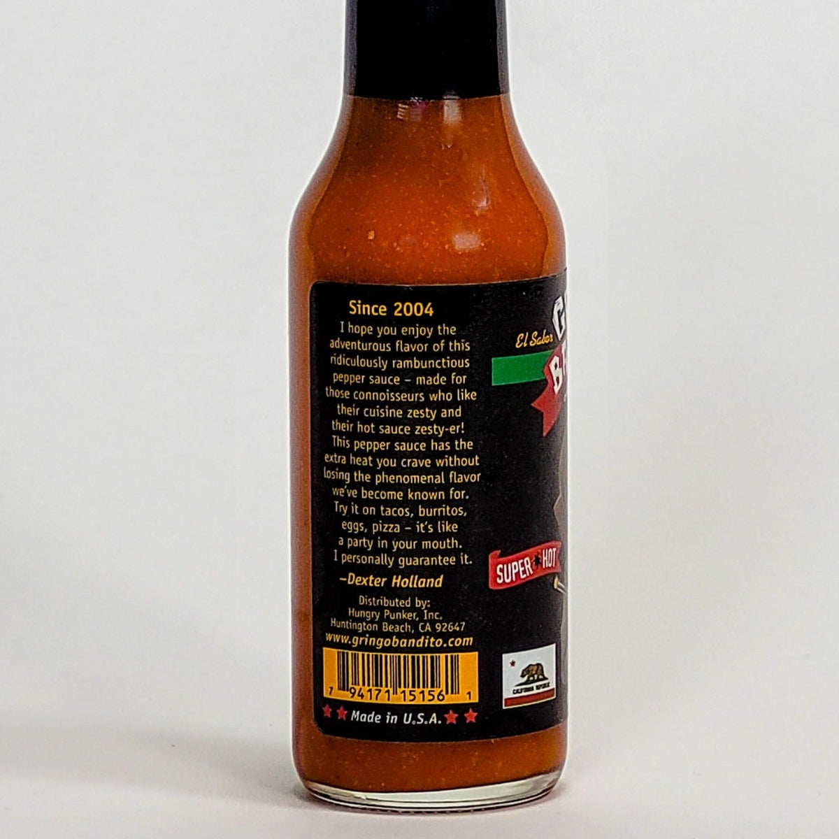 gringo bandito super hot hot sauce label description