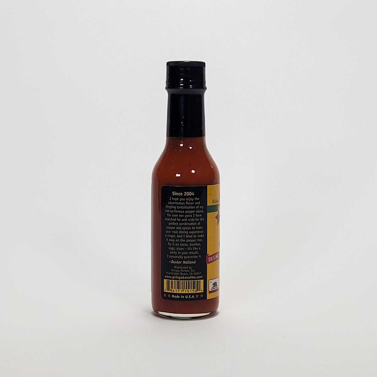 Gringo Bandito Original hot sauce back