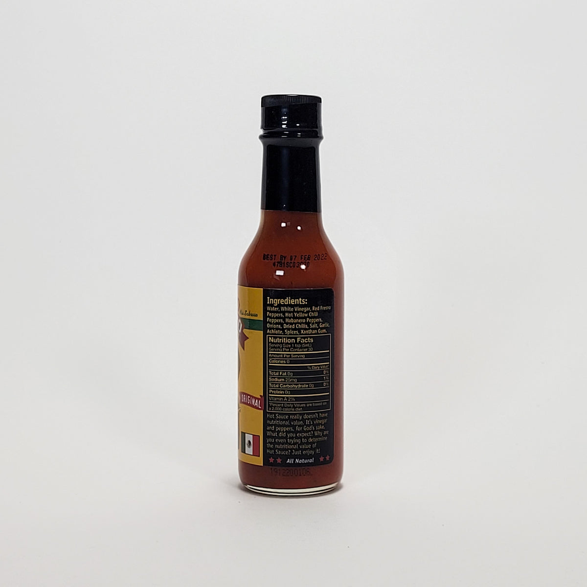 Gringo Bandito Original hot sauce nutrition