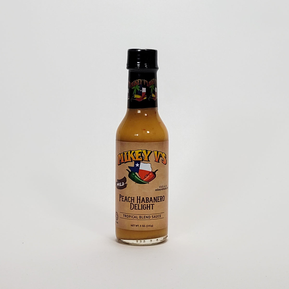 Mikey V&#39;s Peach Habanero Delight mild hot sauce 