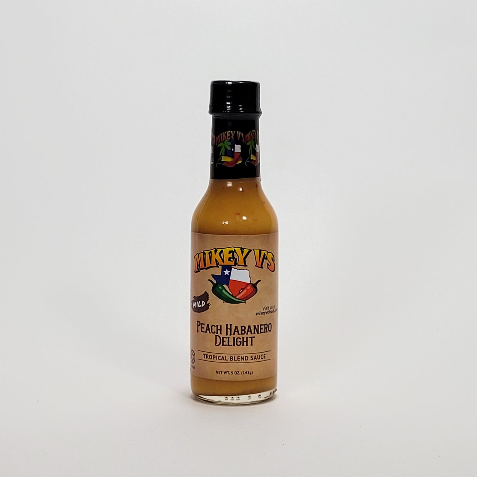 Mikey V's Peach Habanero Delight mild hot sauce 