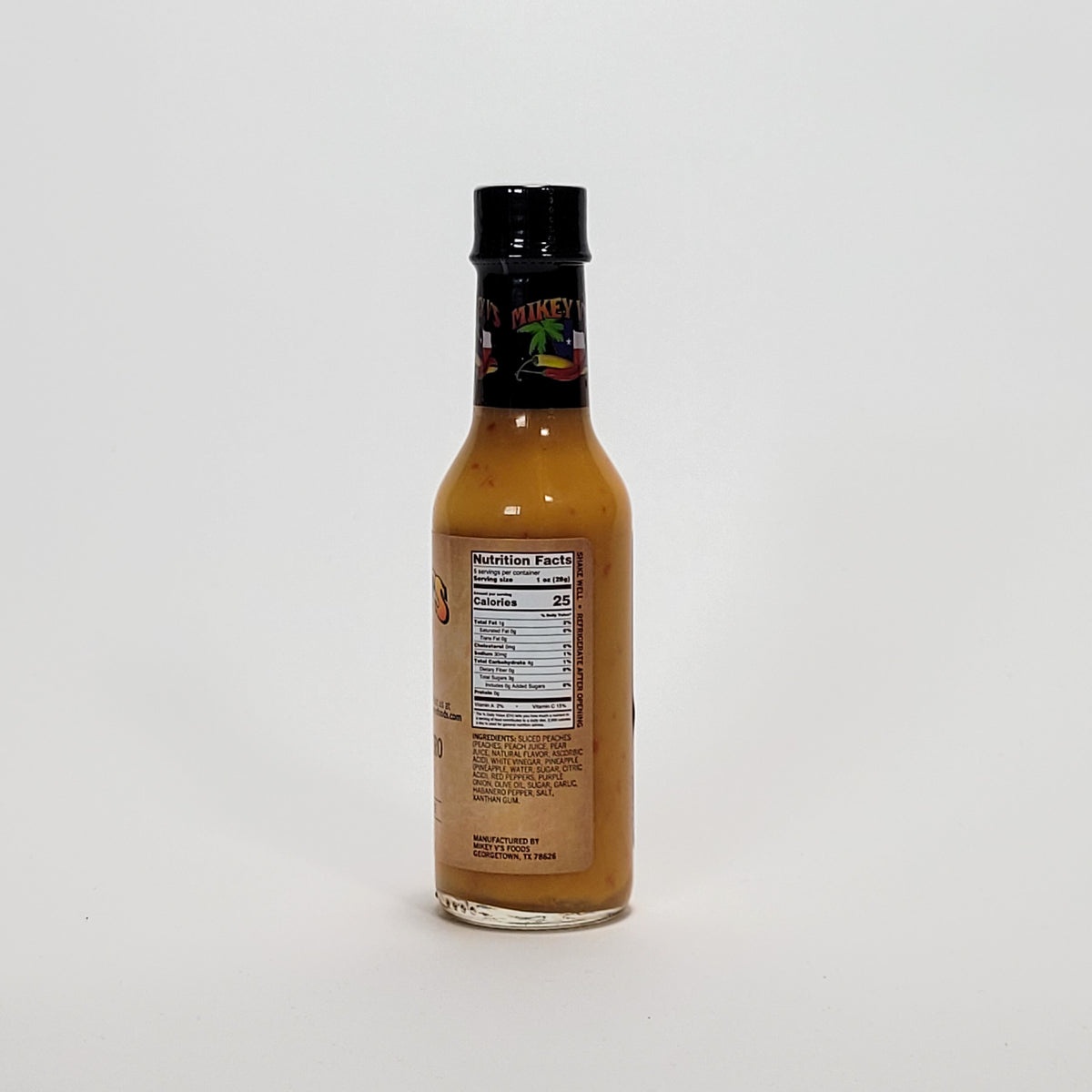 Mikey V&#39;s Peach Habanero Delight mild hot sauce nutrition